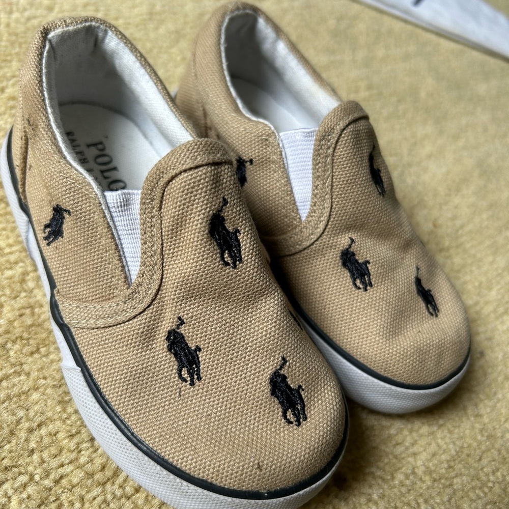 Polo by Ralph Lauren Tan Kids Slip-On Shoes 6c